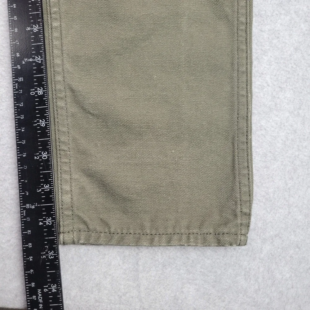 Railcar Fine Goods Flight Trousers Mens 31 Olive Green Canvas Slim Straight USA